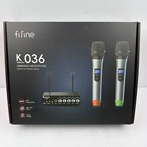 New KO36 FifineUHF Dual Channel WirelessHandheld Microphone stage karaoke system